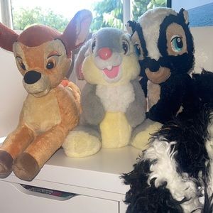 *SOLD* Bambi, Thumper and Flower Plush Set